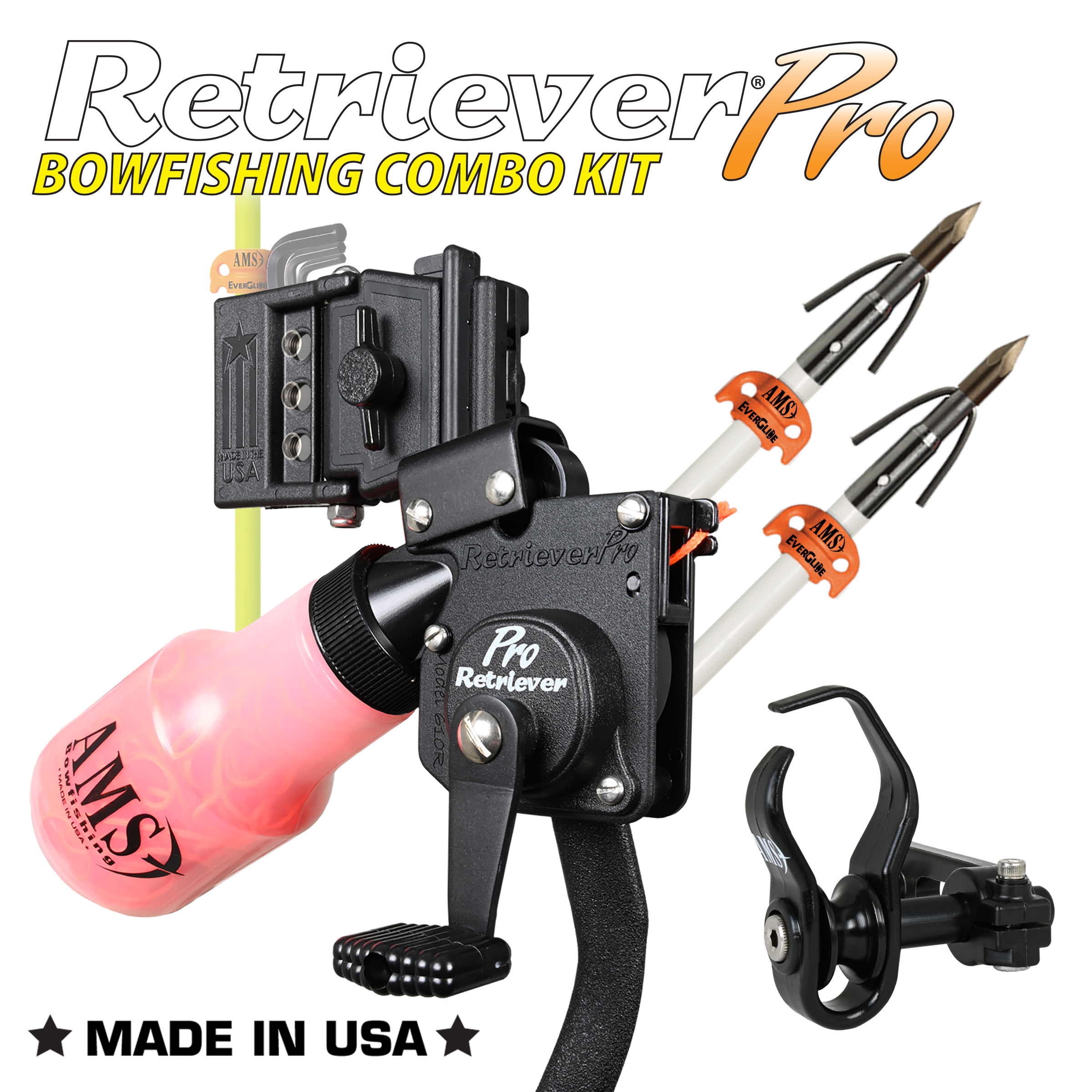 AMS Bowfishing Crossbow Kit Right Hand 610RX Retriever Pro, 3-24