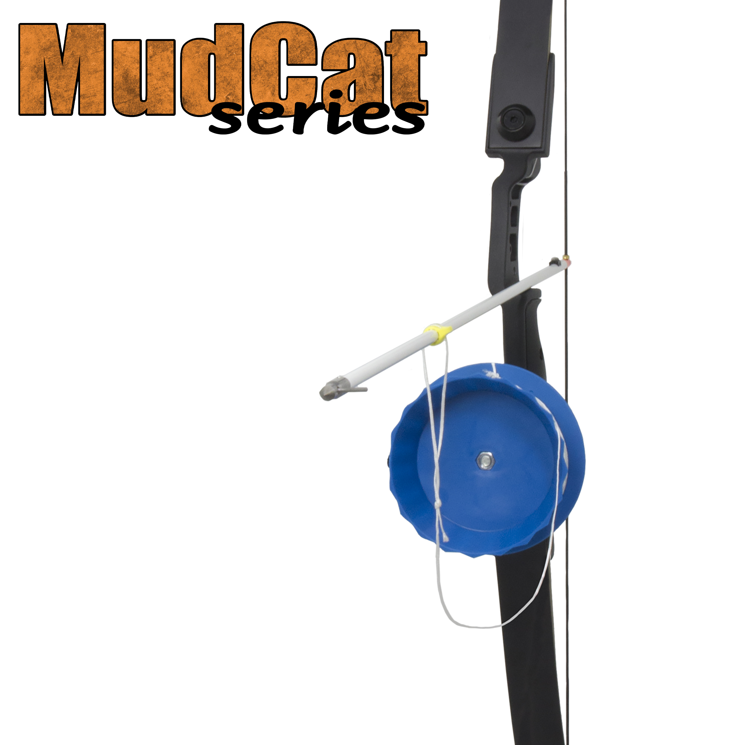 Mudcat Recurve Bowfishing Bow Kit 40lbs with Wrap Style Reel - Black