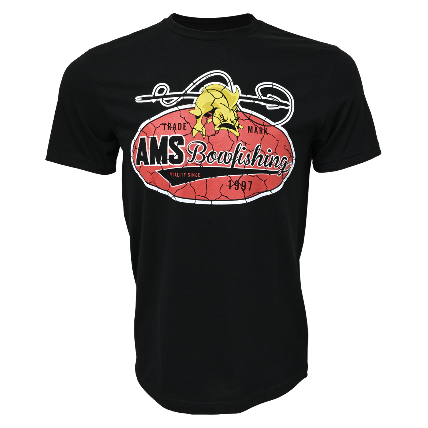 Retro Fish T-Shirt - Black - AMS Bowfishing