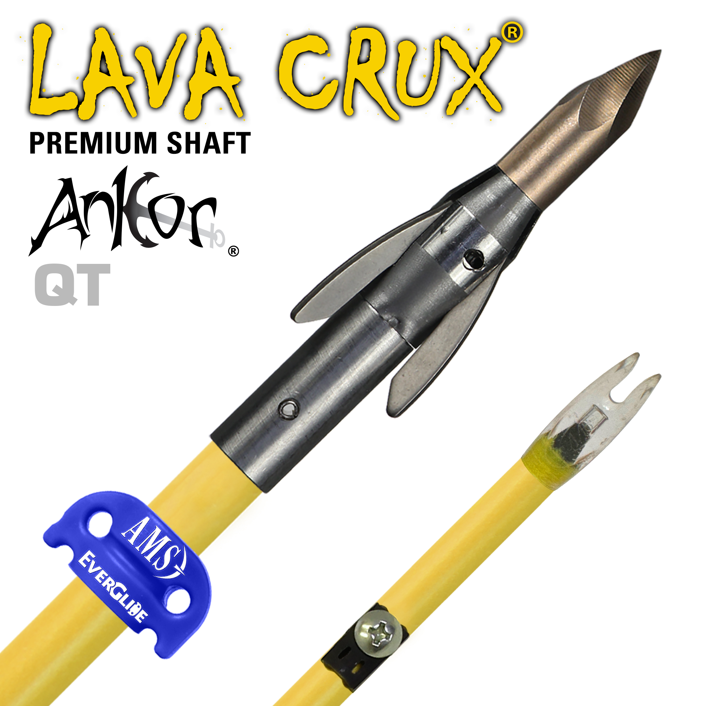 AnKor QT Premium Lava Crux Carbon-Core (Shaft-Turn Release) - AMS Bowfishing