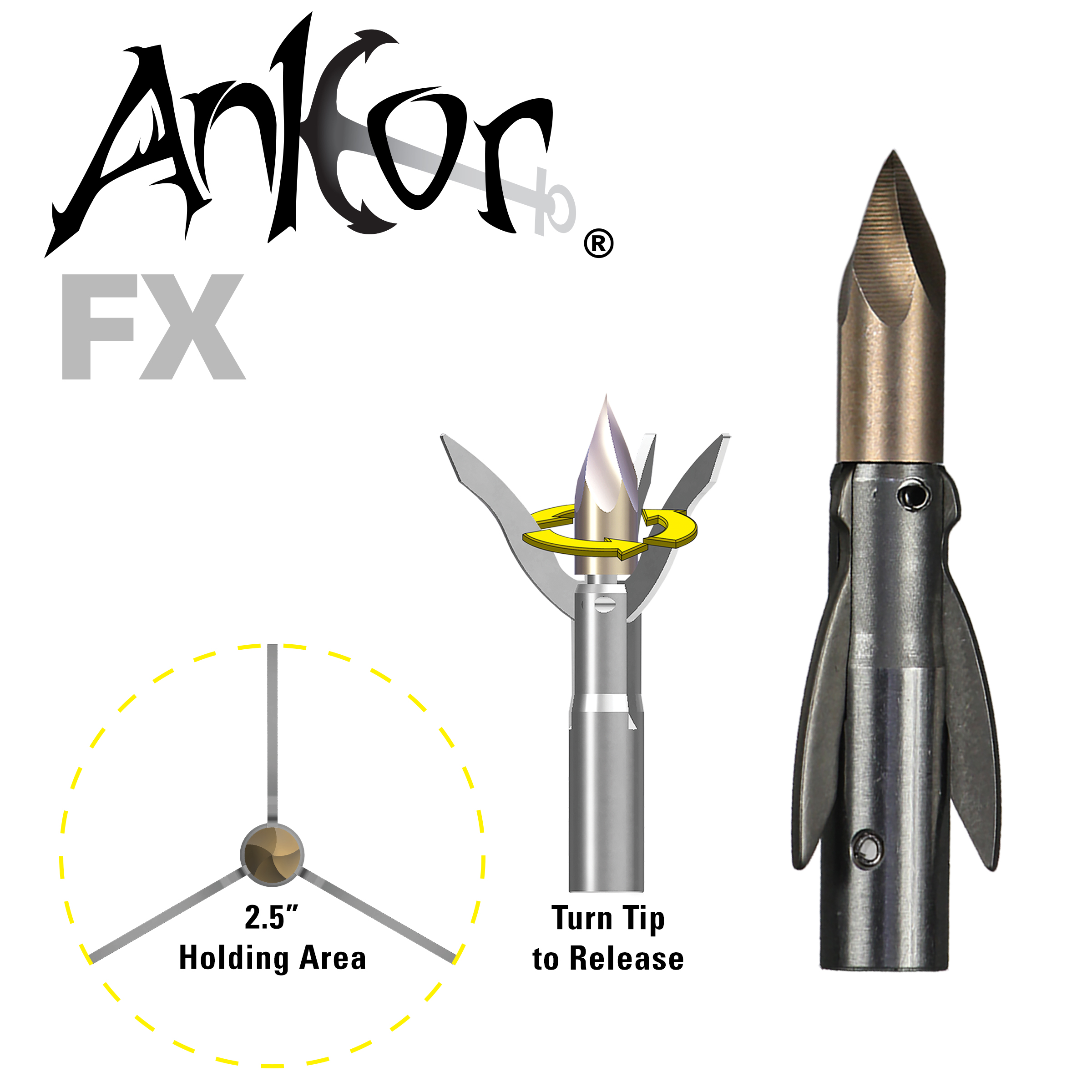 AMS AnKor QT Point w/ Carbon Spined Shaft - Borkholder Archery