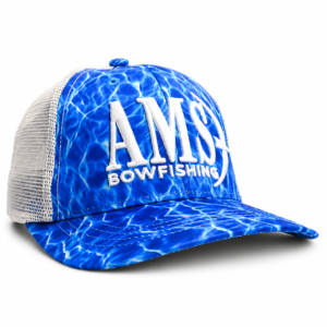 Blue Water and Gray Mesh Logo Hat