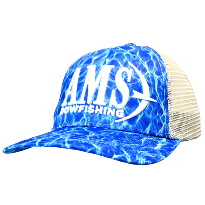 Blue Water and Gray Mesh Logo Hat - Image 2